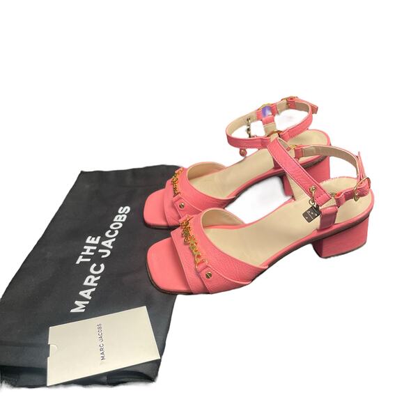 Marc Jacobs The Charm Sandal Pink Patent Leather Womens Size 35 / US 5 - Picture 6 of 10